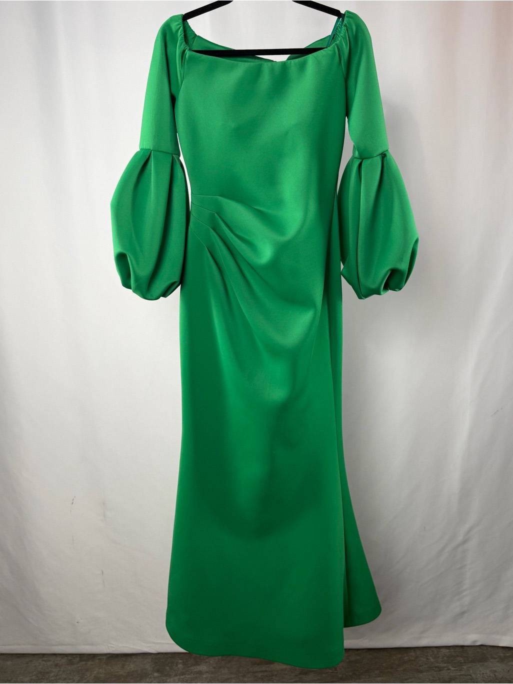 Jovani Pleated Mother Of The Groom Trumpet Gown In Green Size 8